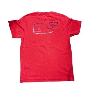 Vineyard Vines Mens Large Whale Pocket T-Shirt Coral Short‎ Sleeve